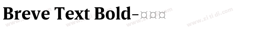 Breve Text Bold字体转换